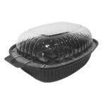 Black Base Platter W/Anti-Fog Lids CP 754