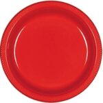 1 Pack Of 25 Round Red Plate - 10"