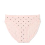 Lace-Trim Cotton High-Leg Brief Underwear