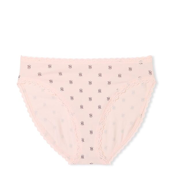 Lace-Trim Cotton High-Leg Brief Underwear