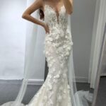 3D Flower Mermaid Wedding Gown