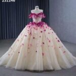 3D Off Shoulder Quinceanera Gown