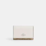 Micro Wallet In Signature Canvas Light Khaki -07724 / 07726