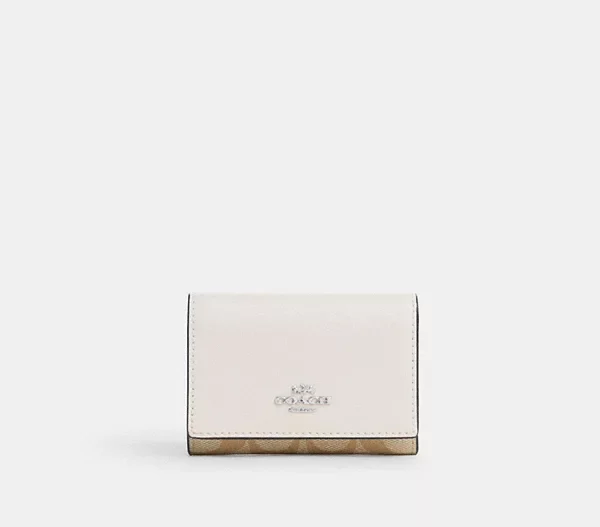 Micro Wallet In Signature Canvas Light Khaki -07724