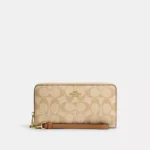 Long Zip Around Wallet In Signature Canvas-94848