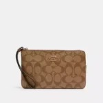 Large Corner Zip Wristlet In Signature Canvas-28049