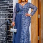 Embellished Long Sleeve Gown LA4339