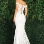 GLITTER PRINT OFF SHOULDER MERMAID DRESS