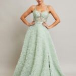 A-Line Ruffled Gown
