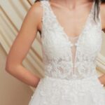 A-line V-Neck Wedding Gown