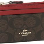 Coach Coin Purse Pass Case Signature Red-08594