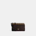 Double Zip Wallet In Blocked Signature Canvas 49855
