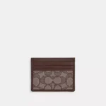 Slim Id Card Case In Signature Jacquard 40458