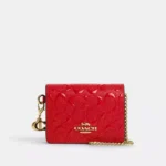 Boxed Mini Wallet On A Chain In Signature Leather-08062