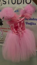 Puff Shoulder-Strapback-Tutu Dress - Image 4