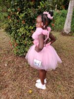 Puff Shoulder-Strapback-Tutu Dress - Image 2