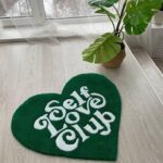 Self Love Club Heart Shaped Custom Rug -* AVAILABLE BY ORDERS ONLY*