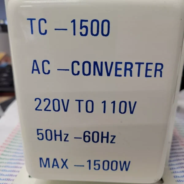 TC-1500 / 1500W / UP DOWN CONVERTER / 220VAC-110VAC / 50Hz-60Hz- Transformer