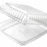 9”x 9” – Clear Hinged Container- 25 pieces