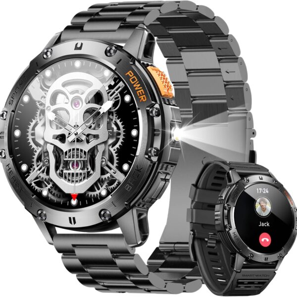 Military Smart Watch for Men Answer/Make Calls - Rugged Smartwatch