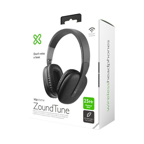 Klipxtreme ZoundTune KWH-010BK Black Wireless Headphones