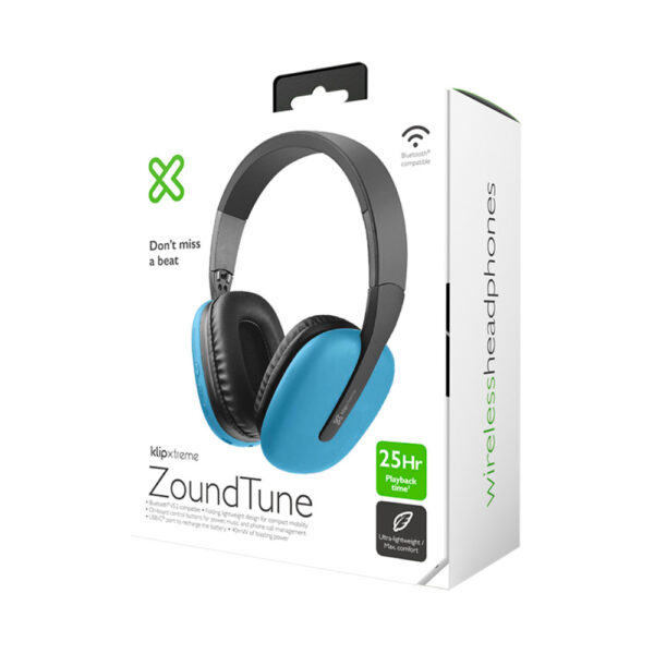 Klipxtreme ZoundTune KWH-010BL Blue Wireless Headphones
